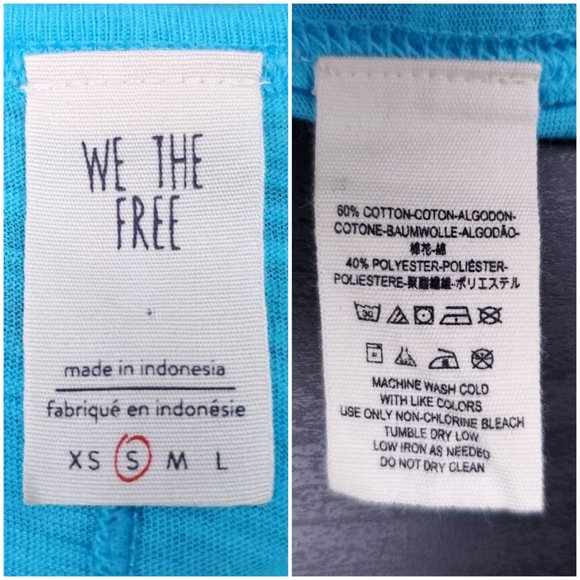 Free People We The Free S Turquoise Clare Tee - Picture 12 of 13